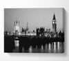 London Houses Of Parliament With Big Ben B n W Canvas Wall Art