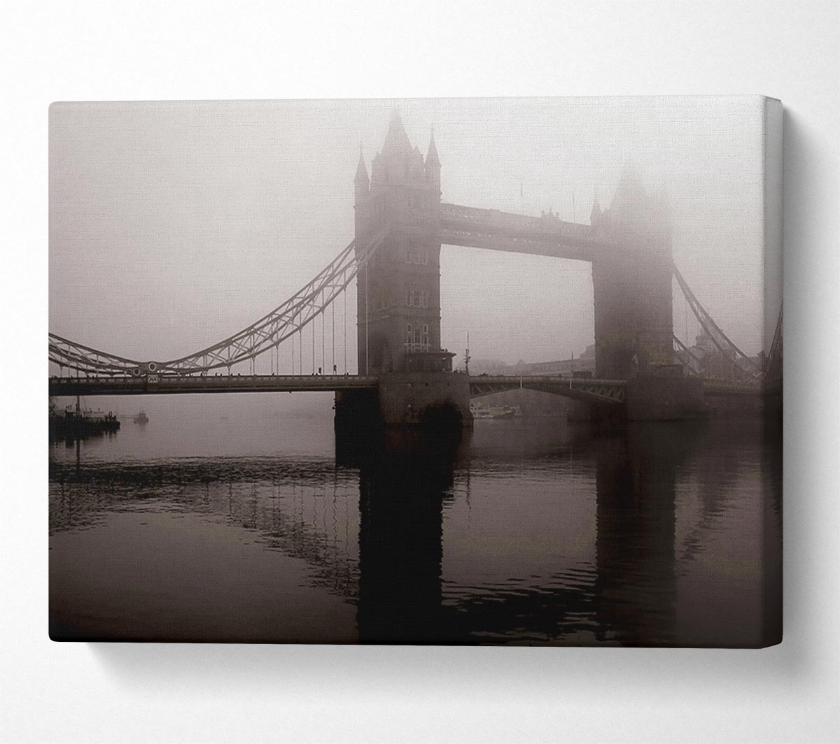 London Tower Bridge Mist Canvas Wall Art