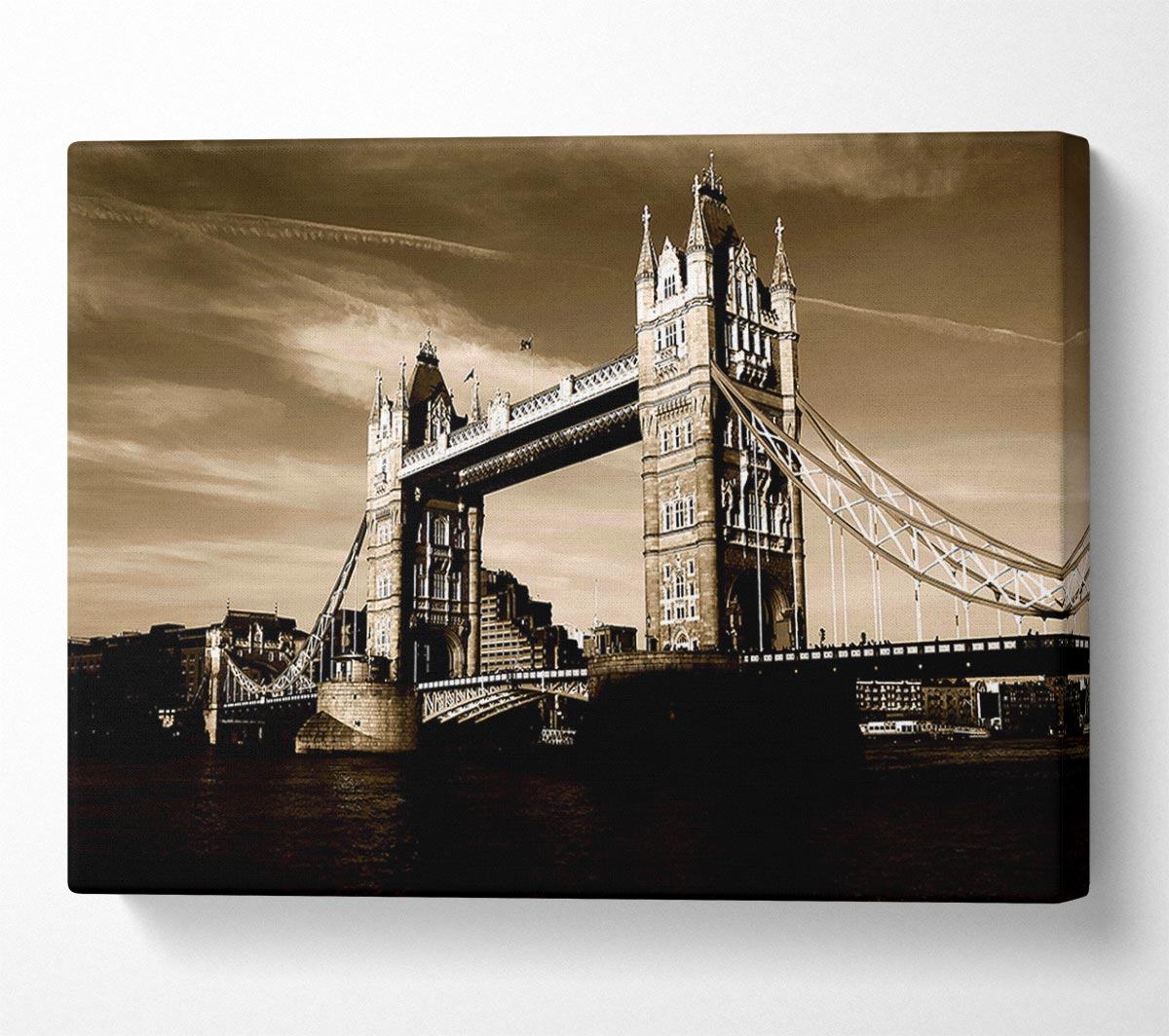 London Brown Beauty Canvas Wall Art