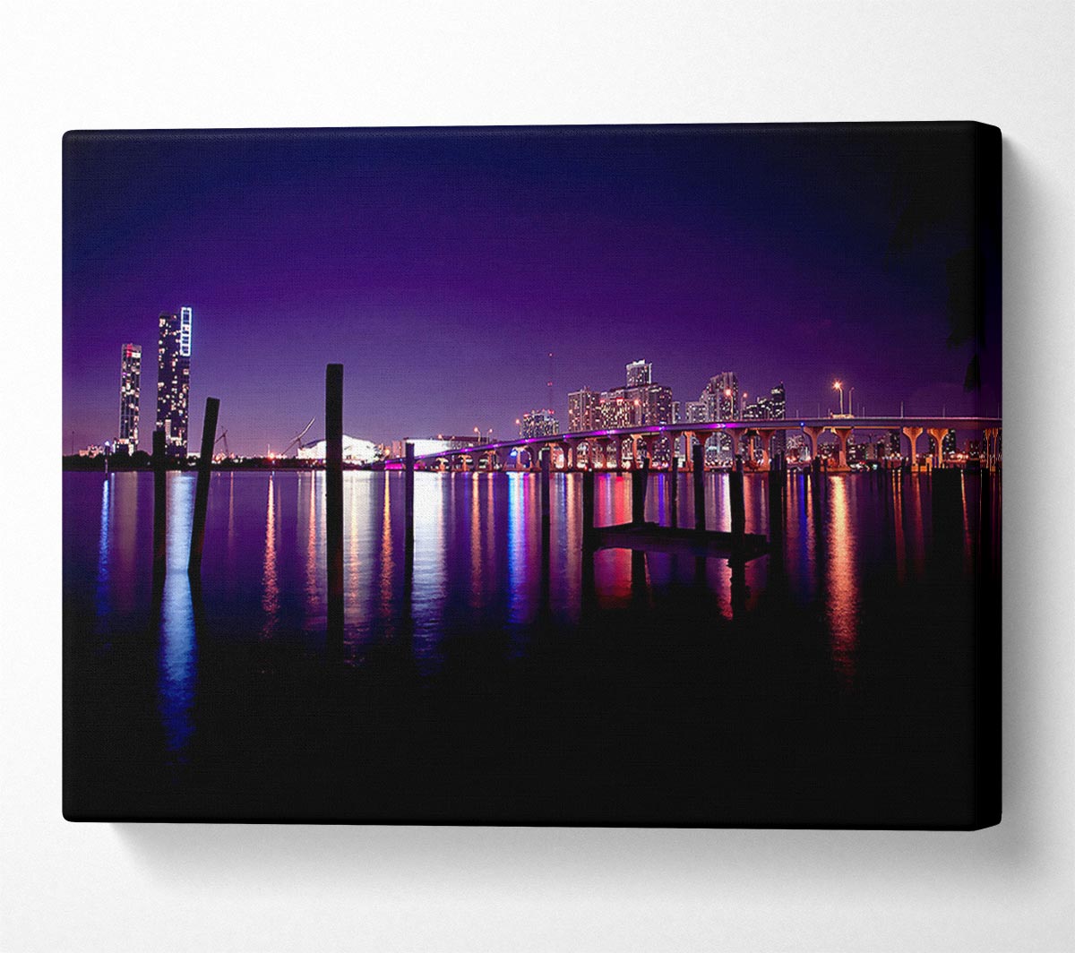 Miami Skyline Canvas Wall Art