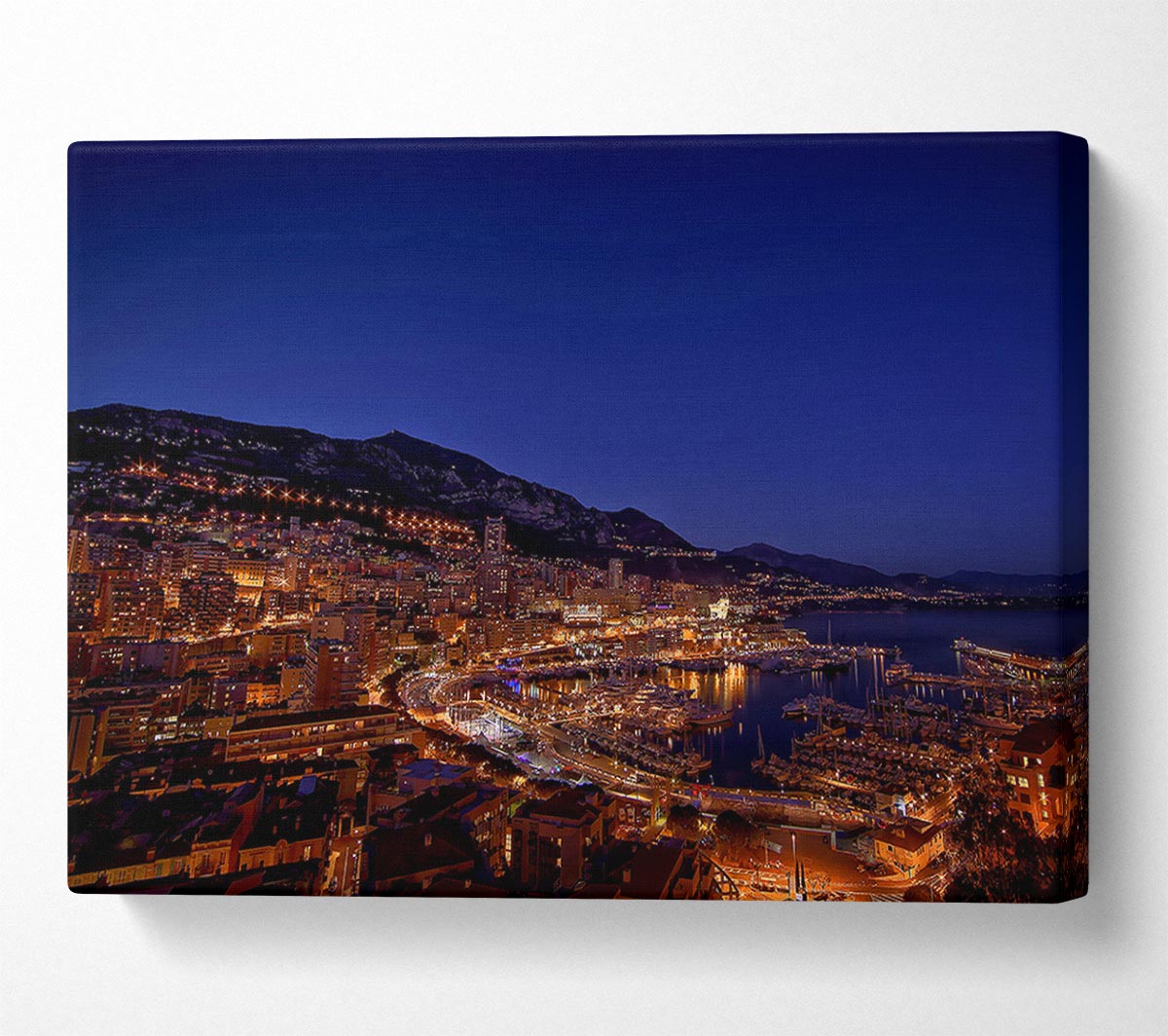 Monte Carlo Night Lights Canvas Wall Art