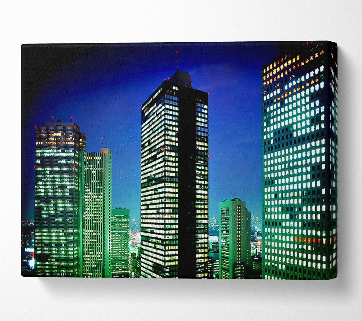 Neon City Canvas Wall Art