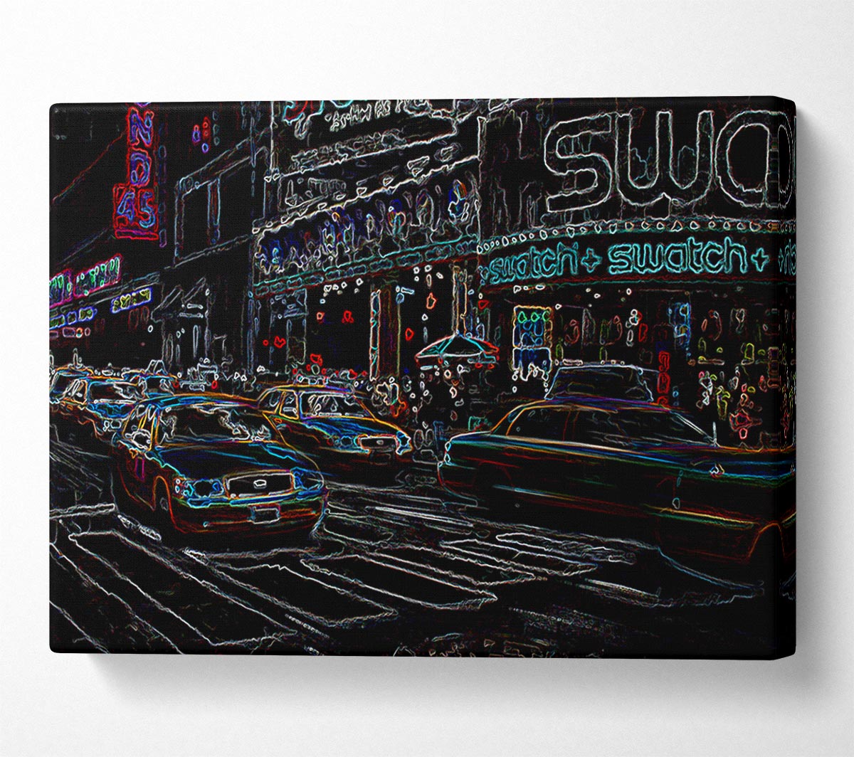 New York Psychedelic Canvas Wall Art
