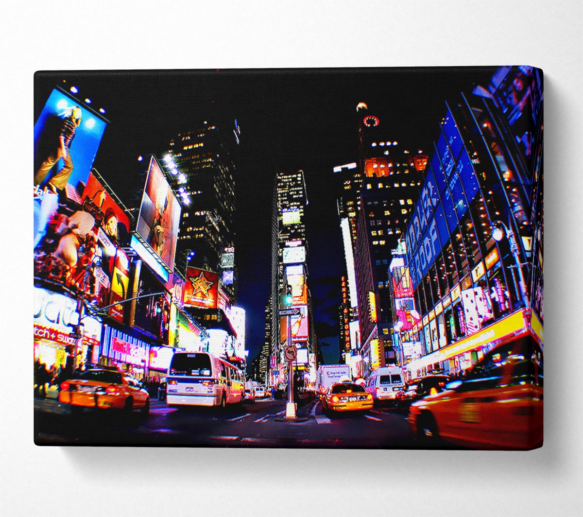 New York Broadway Yellow Cabs Canvas Wall Art