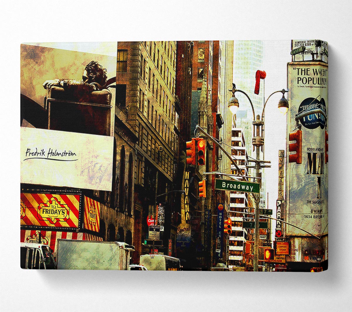 New York By Day Canvas Wall Art