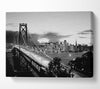New York City From Brooklyn Bridge B n W Canvas Wall Art