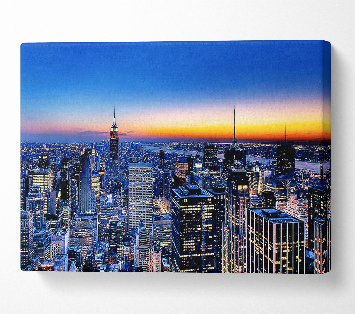 New York City Golden Horizon Canvas Wall Art