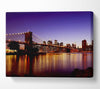 New York City Reflections Of Brooklyn Bridge Canvas Wall Art