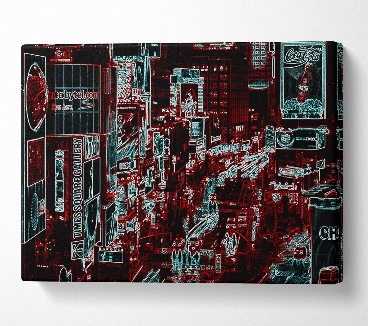 New York Rush Hour Psychedelic Canvas Wall Art