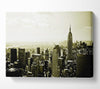 New York Skyline Sepia Canvas Wall Art