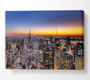 New York Sundown Canvas Wall Art