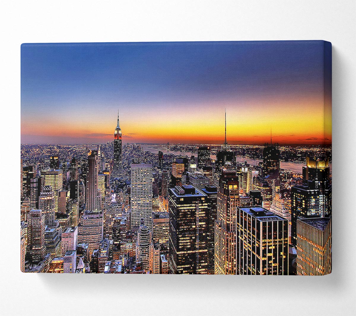New York Sundown Canvas Wall Art