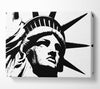 New York The Statue Of Liberty B n W Canvas Wall Art