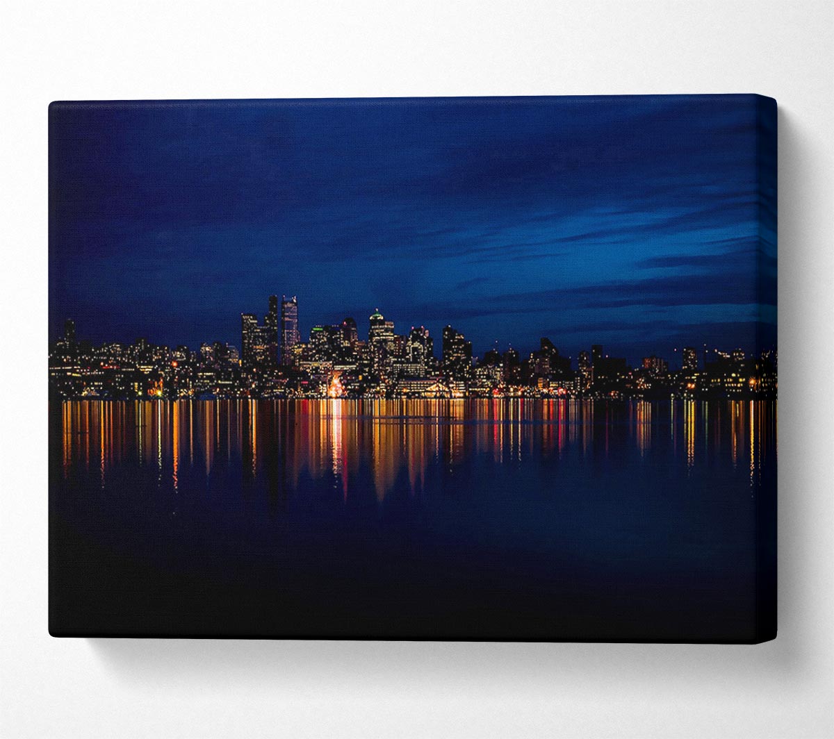 Night City Lights Canvas Wall Art