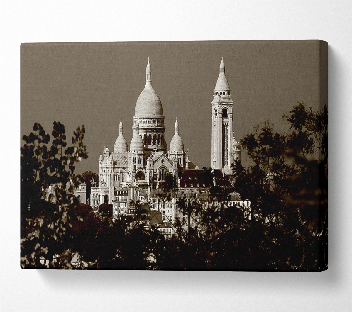 Paris Sepia Canvas Wall Art