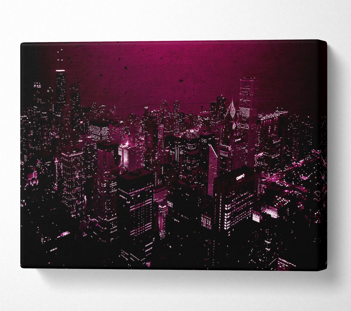 Purple City Canvas Wall Art