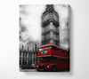 Red London Bus Big Ben B n W Canvas Wall Art
