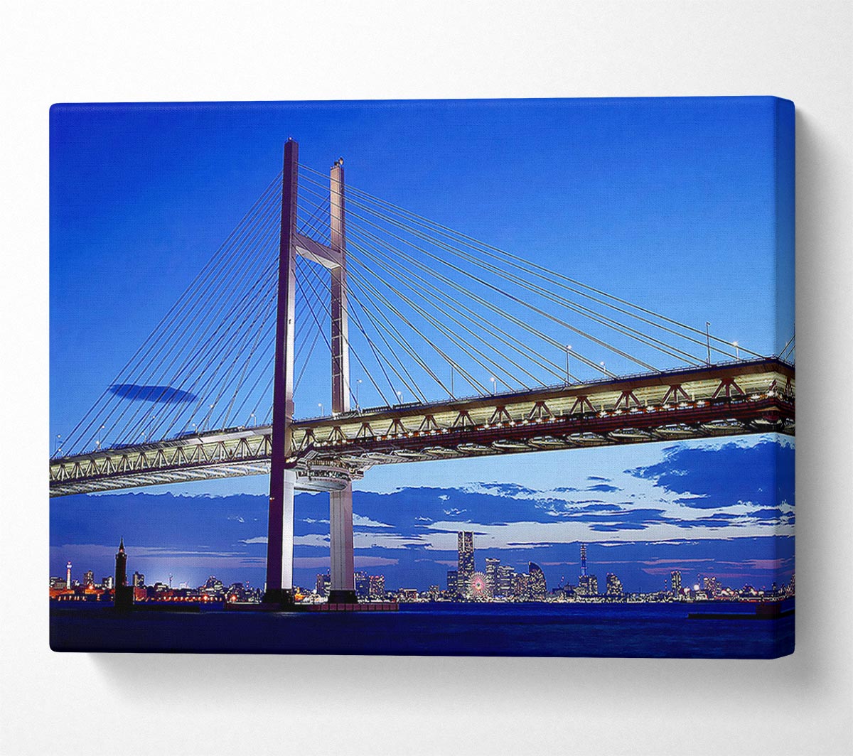 Suspension Bridge Nights Canvas Wall Art