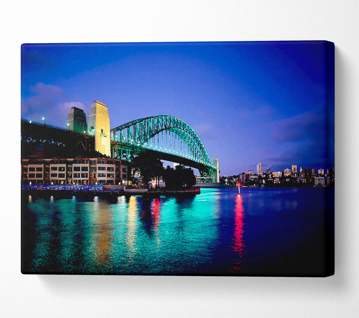Sydney Harbour Bridge Blue Glow Canvas Wall Art