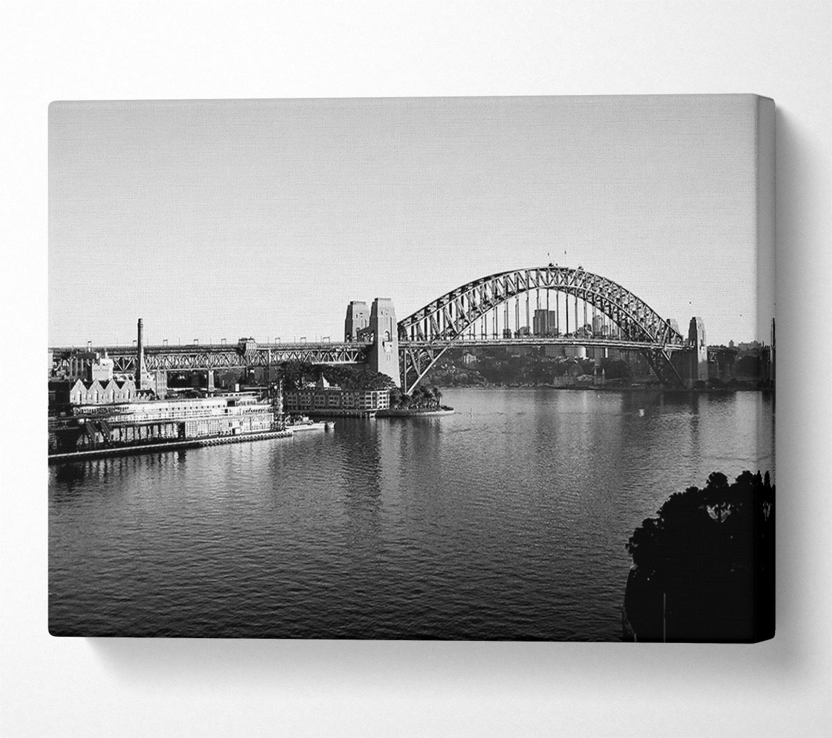 Sydney Harbour Retro Canvas Wall Art