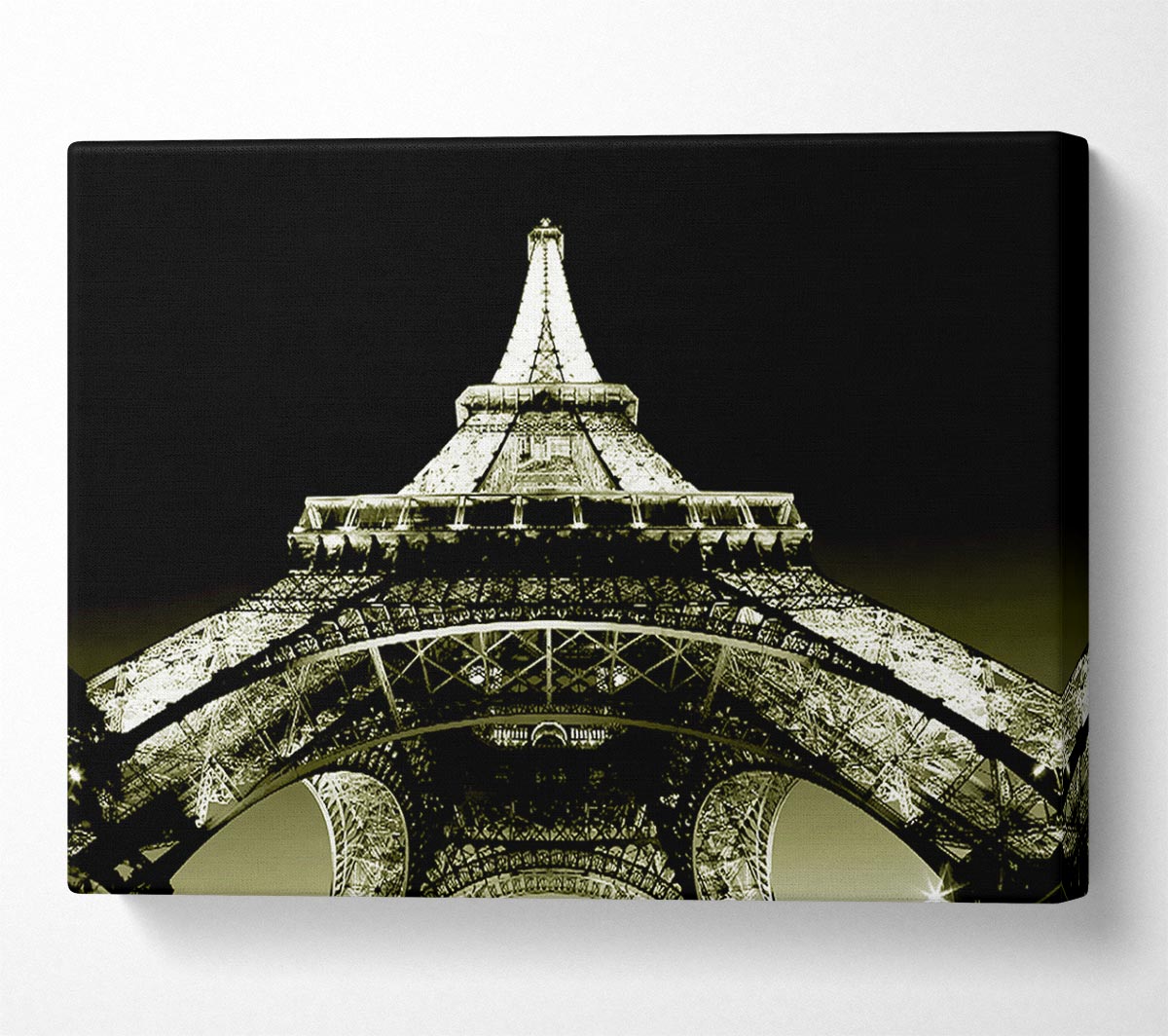 Under The Eiffel Tower Sepia Canvas Wall Art
