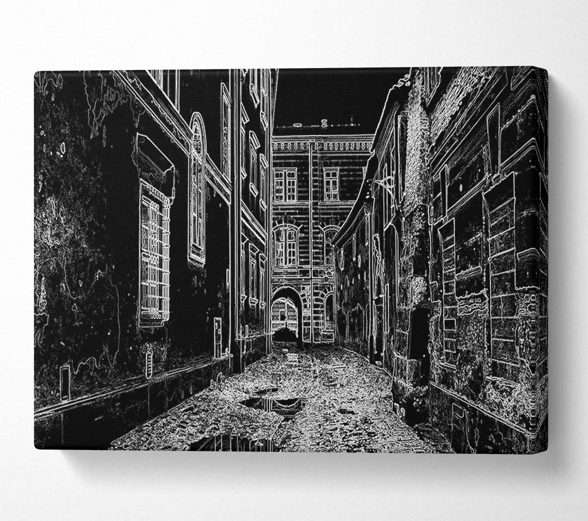 Venice City Streets Psychedelic Canvas Wall Art