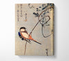 Hiroshige A Bird On A Wisteria Canvas Wall Art