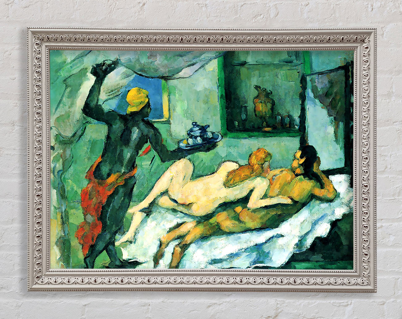 Cezanne After Lunch In Naples Framed Wall Art