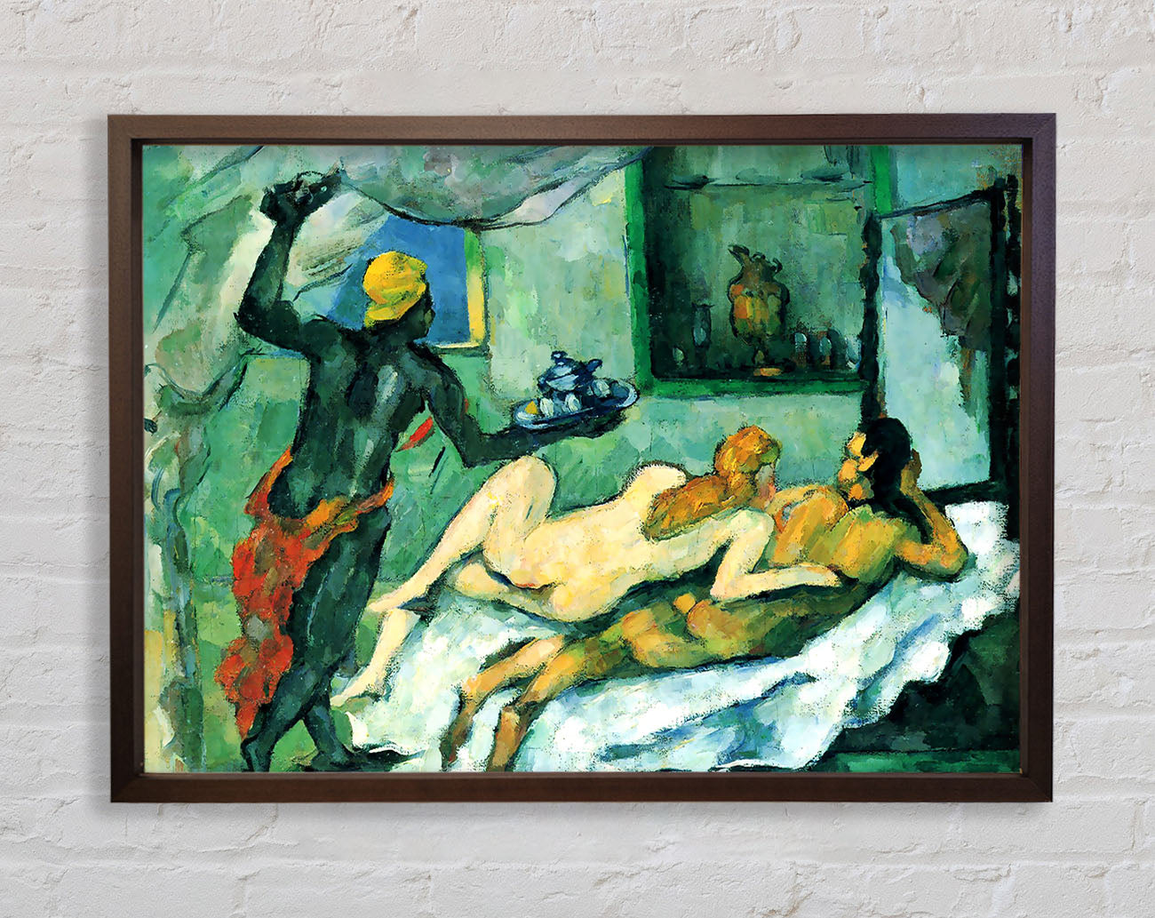 Cezanne After Lunch In Naples Framed Wall Art