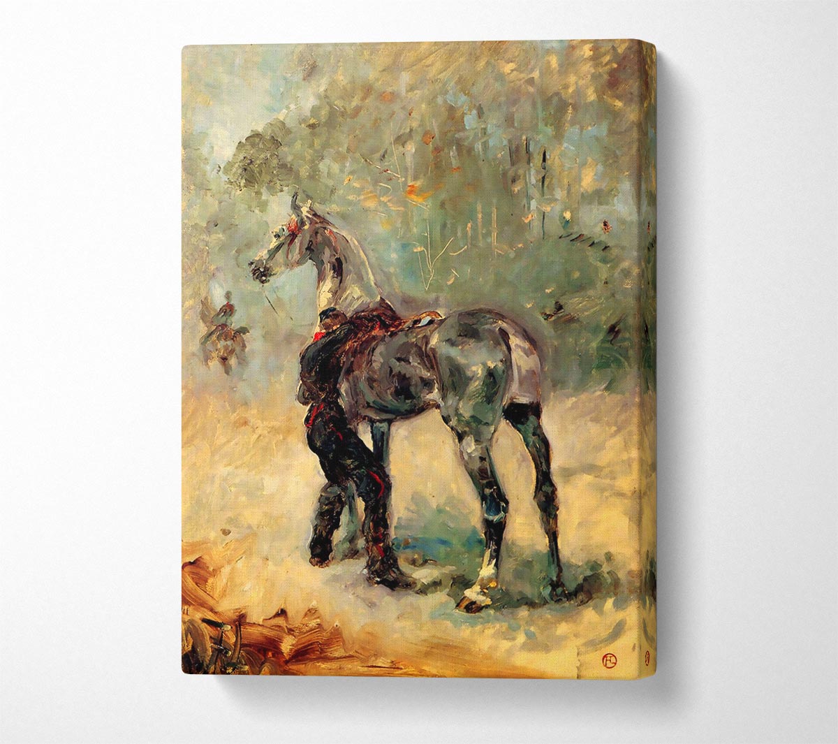 Toulouse Lautrec Artilleryman And His Horse Canvas Wall Art