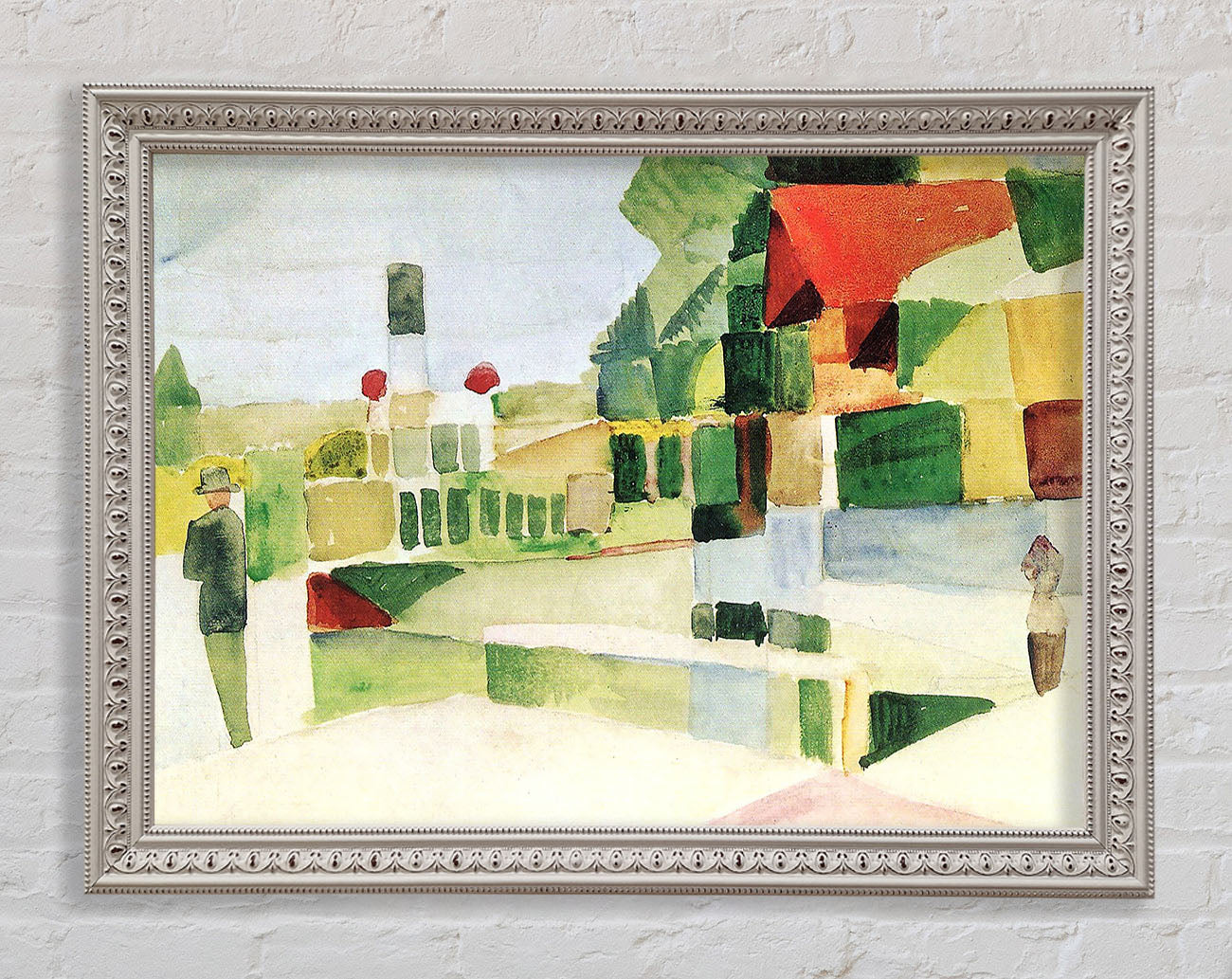 August Macke At The Ships Framed Wall Art