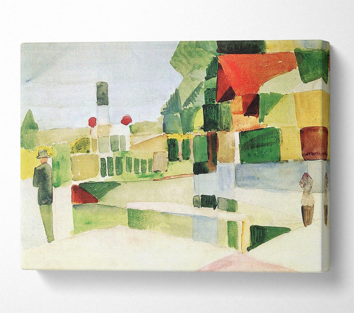 August Macke At The Ships Canvas Wall Art