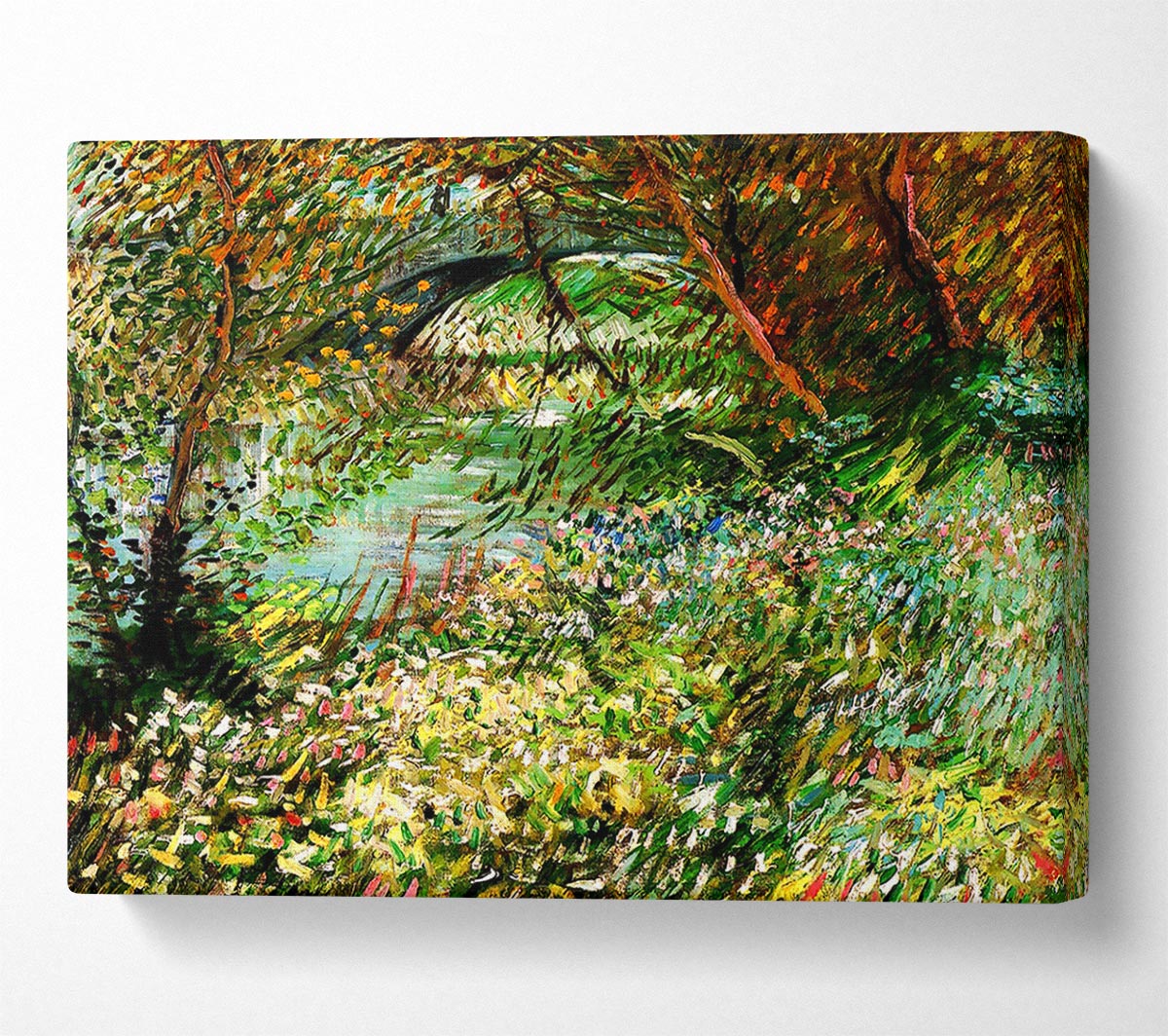 Van Gogh Banks Of The Seine With Pont De Clichy In The Spring Canvas Wall Art