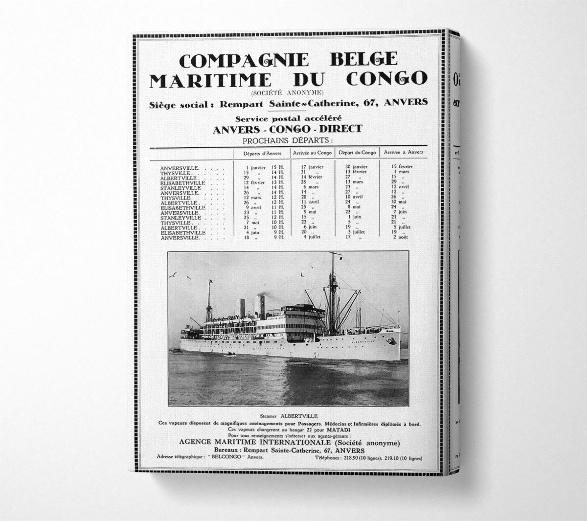 Belgian Congo Canvas Wall Art