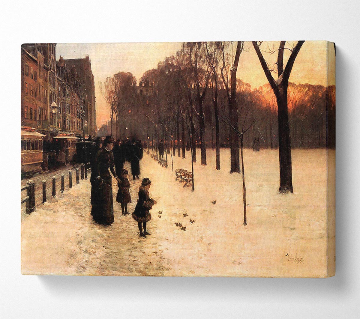 Hassam Boston In Everyday Twilight Canvas Wall Art