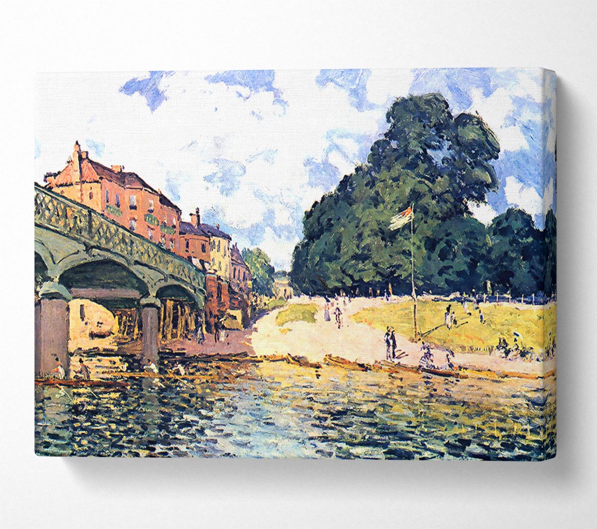 Sisley Bridge Of Hampton Court Canvas Wall Art