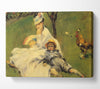 Renoir Camille Monet And Her Son Jean In The Garden Of Argenteuil Canvas Wall Art