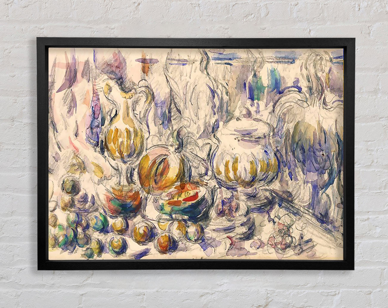 Cezanne Pot And Soup Tureen Framed Wall Art