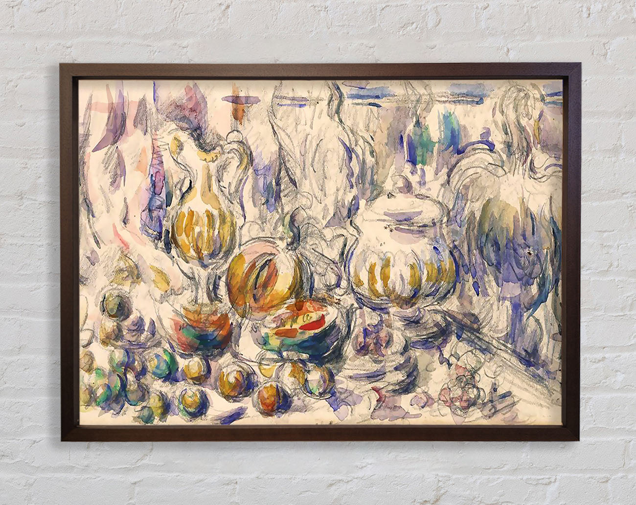 Cezanne Pot And Soup Tureen Framed Wall Art
