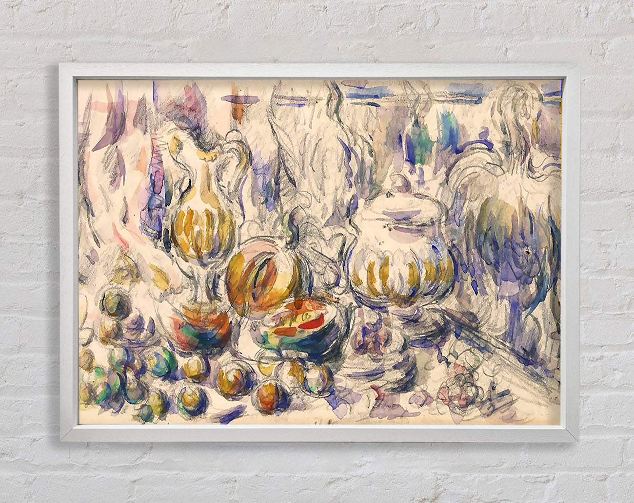 Cezanne Pot And Soup Tureen Framed Wall Art
