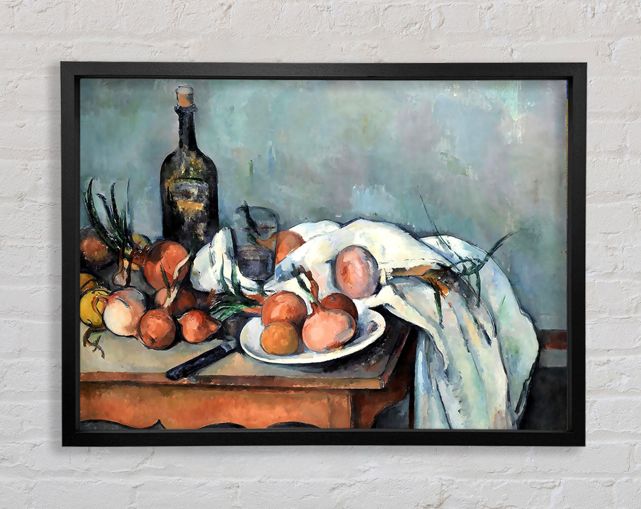 Cezanne Still Life With Onions Framed Wall Art