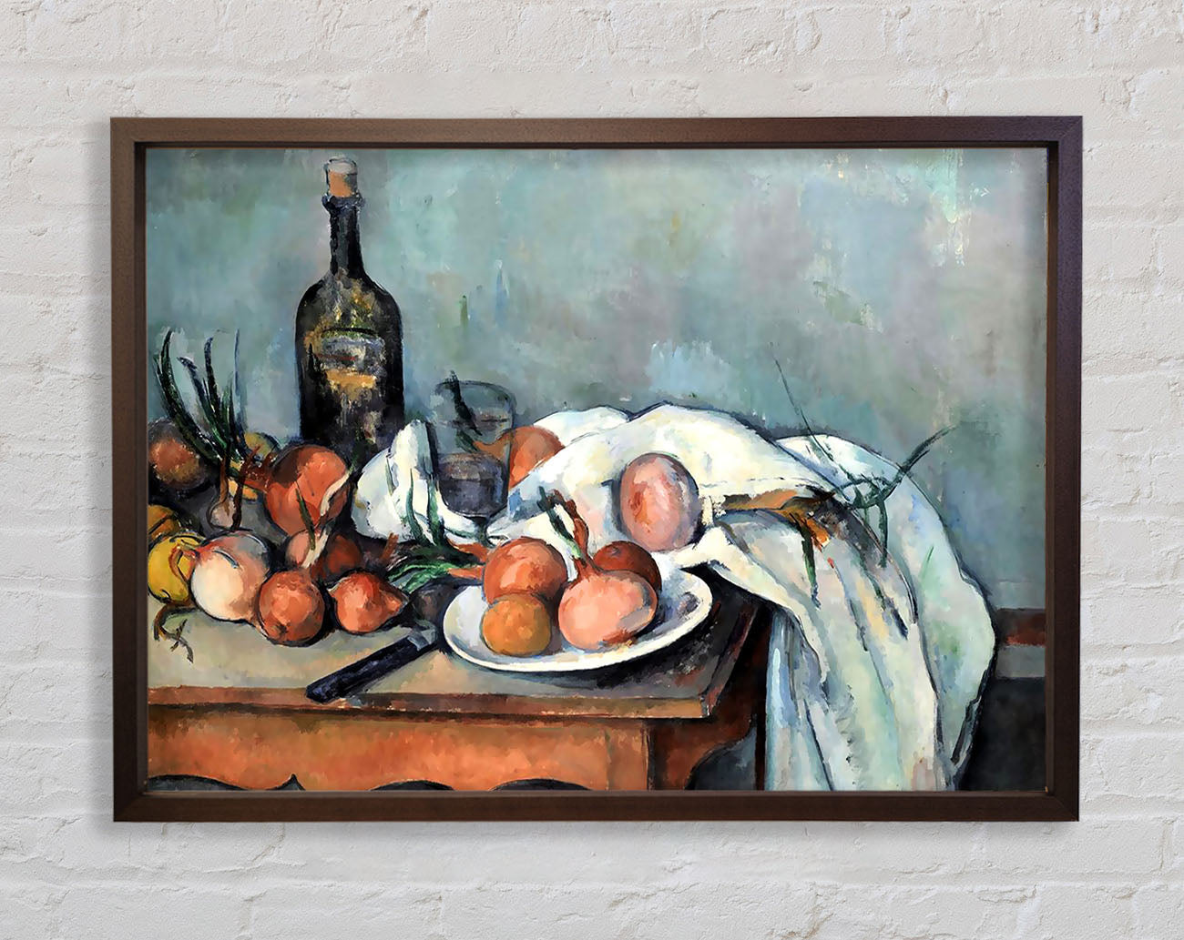 Cezanne Still Life With Onions Framed Wall Art