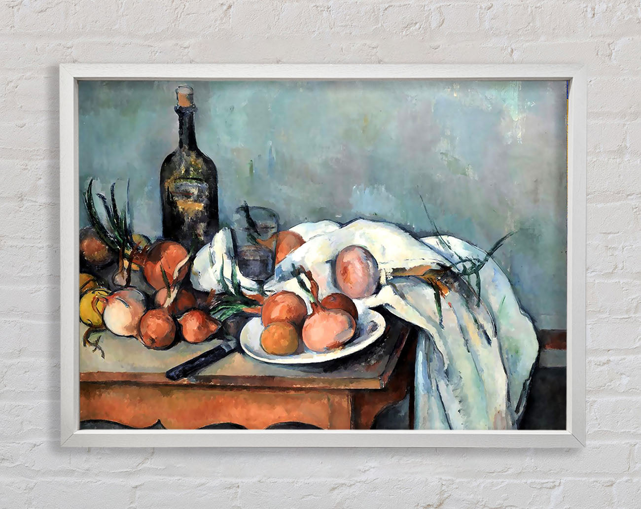 Cezanne Still Life With Onions Framed Wall Art