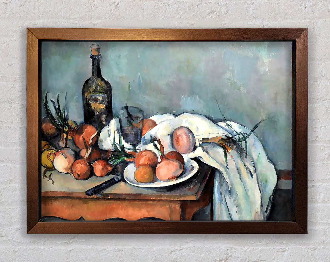 Cezanne Still Life With Onions Framed Wall Art