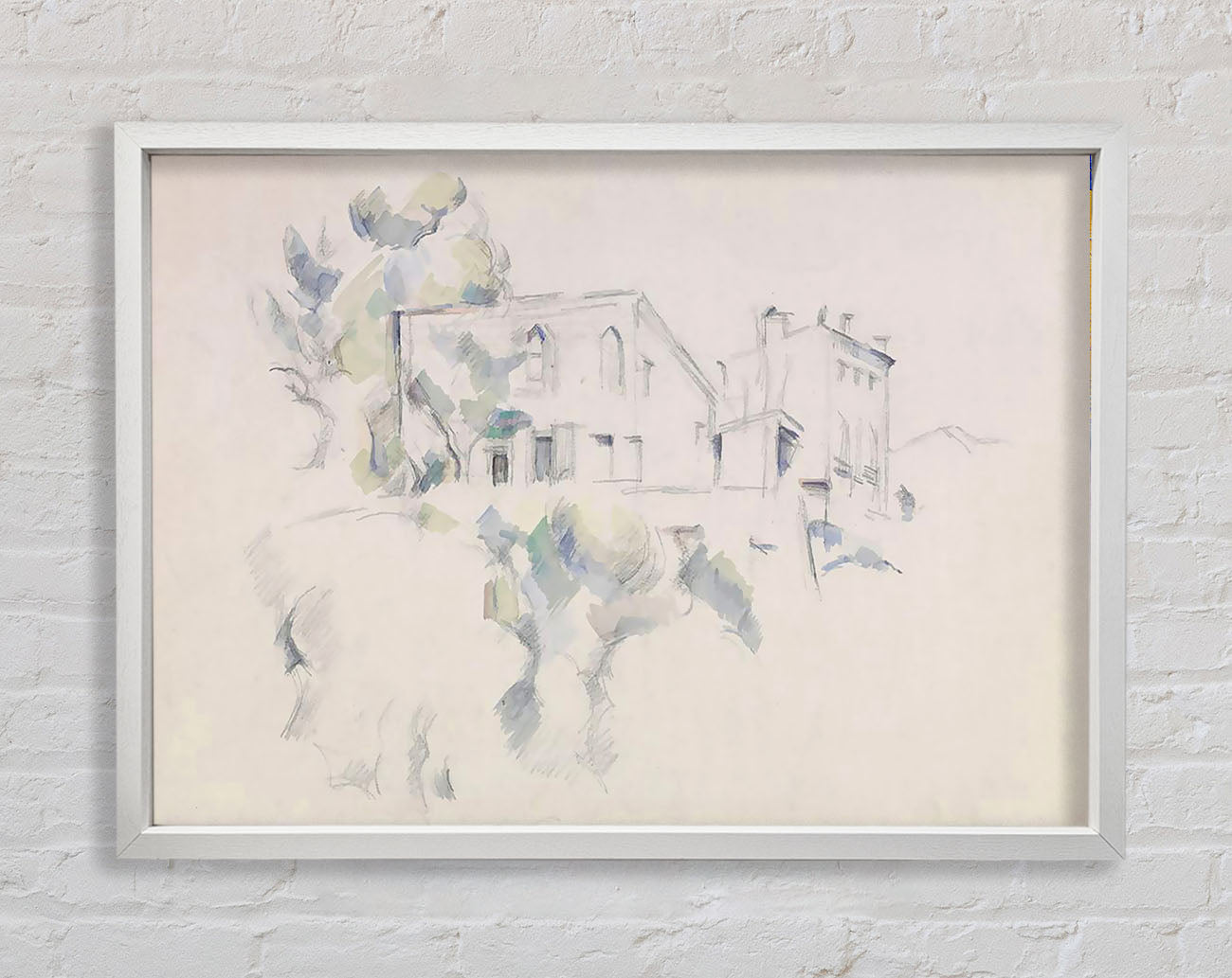 Cezanne View Of The Chateau Noir Framed Wall Art