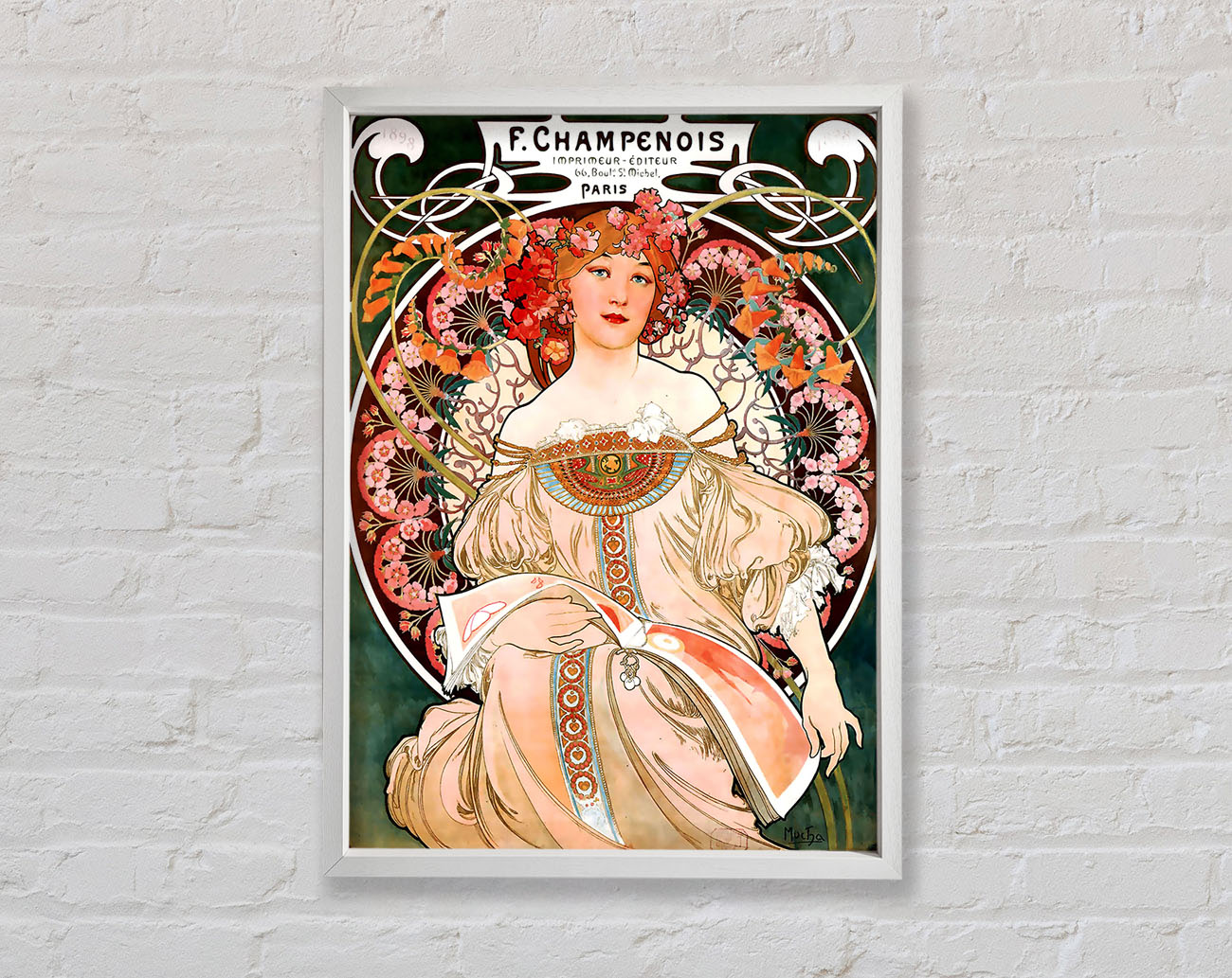 Alphonse Mucha Champenois Framed Wall Art