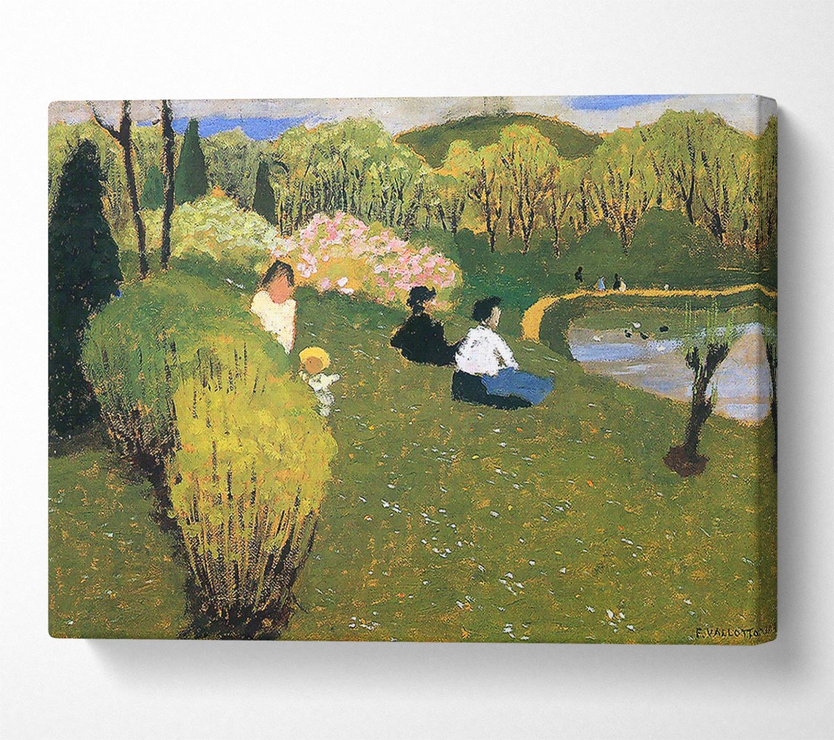 Felix Vallotton Children At A Pond Canvas Wall Art