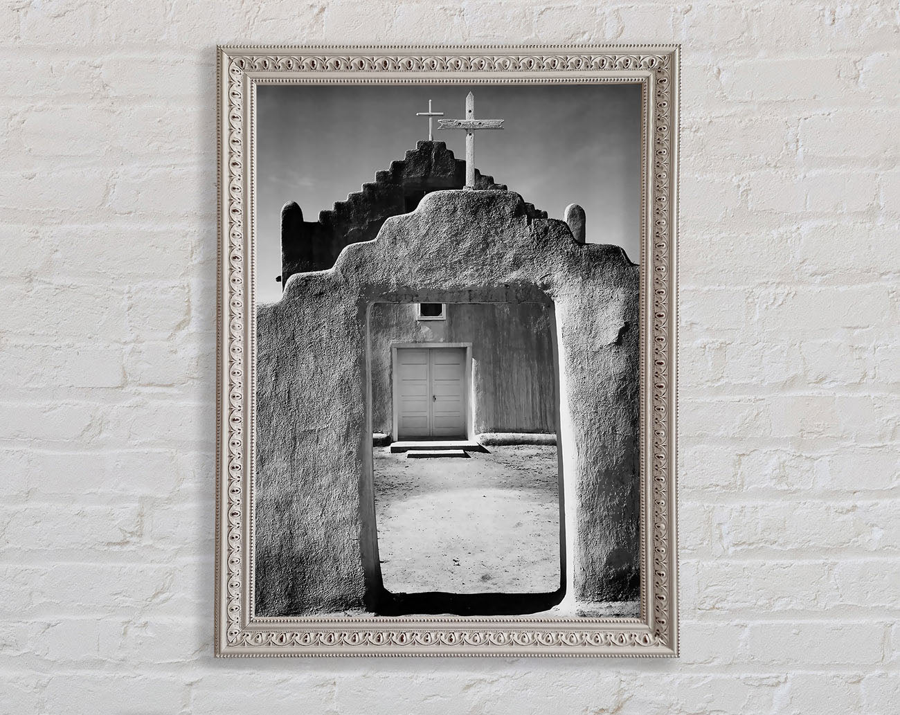 Ansel Adams Church Intaos Pueblo New Mexico Framed Wall Art