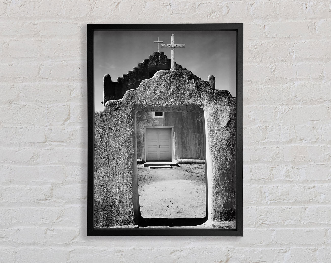 Ansel Adams Church Intaos Pueblo New Mexico Framed Wall Art
