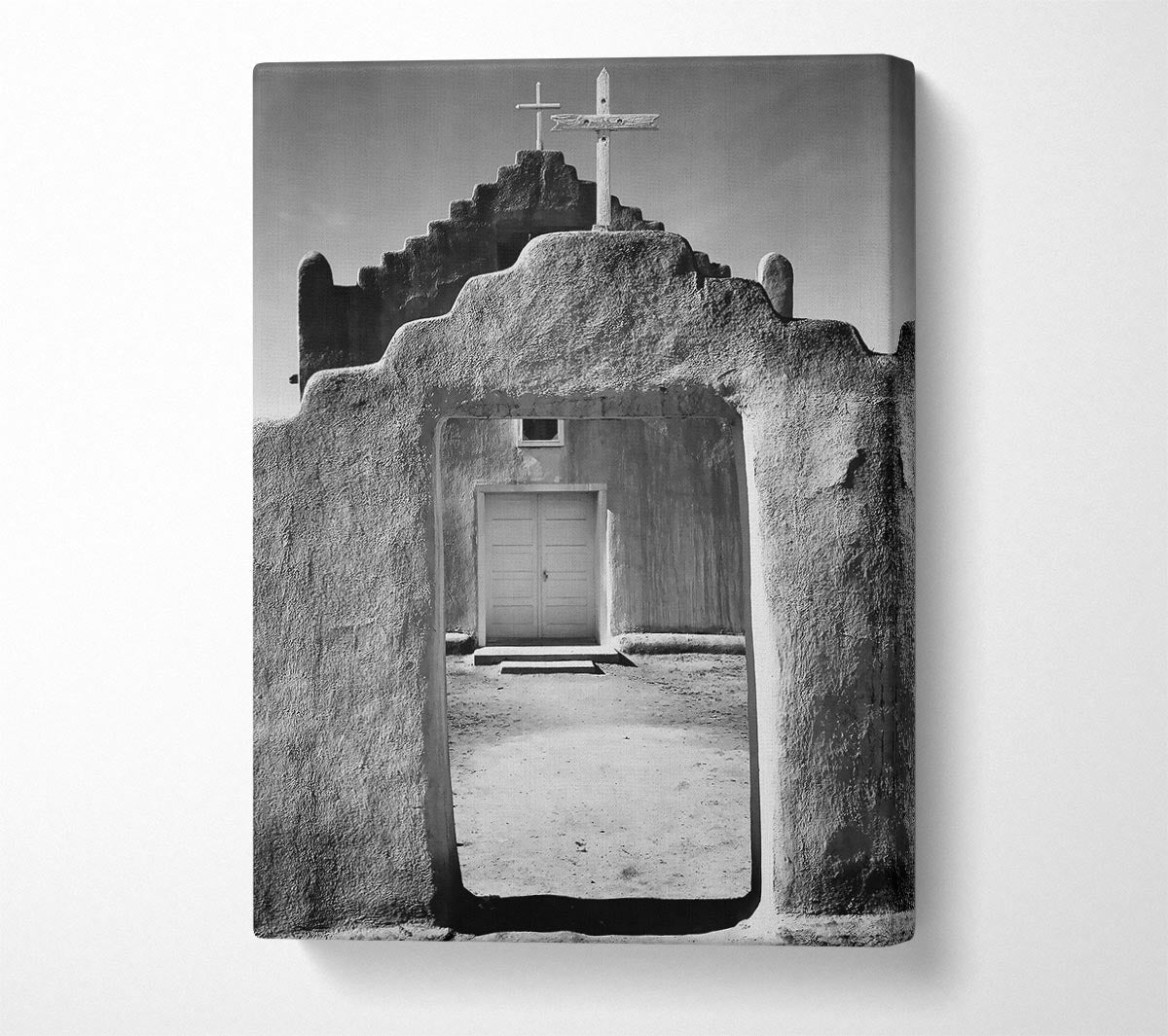 Ansel Adams Church Intaos Pueblo New Mexico Canvas Wall Art